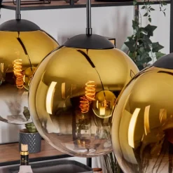 Gastor Suspension, Boule lumineuse, Suspension Or, Clair, 4 lumières