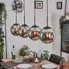 Gastor Suspension, Boule lumineuse, Suspension Chrome, Fumé, 4 lumières