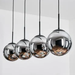 Gastor Suspension, Boule lumineuse, Suspension Chrome, Fumé, 4 lumières