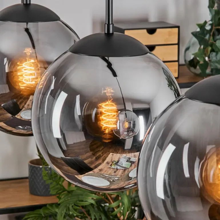 Gastor Suspension, Boule lumineuse, Suspension Fumé, 4 lumières