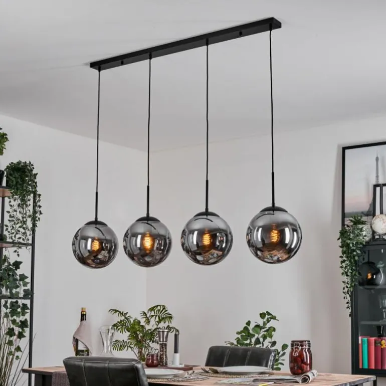Gastor Suspension, Boule lumineuse, Suspension Fumé, 4 lumières