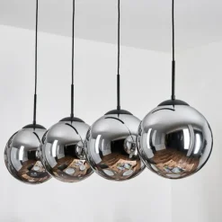 Gastor Suspension, Boule lumineuse, Suspension Chrome, Fumé, 4 lumières
