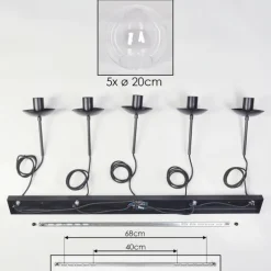 Gastor Suspension, Boule lumineuse, Suspension Clair, 5 lumières