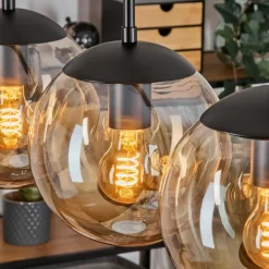 Gastor Suspension, Boule lumineuse, Suspension Ambre, 5 lumières