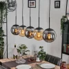 Gastor Suspension, Boule lumineuse, Suspension Ambre, Fumé, 5 lumières
