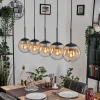Gastor Suspension, Boule lumineuse, Suspension Ambre, Clair, 5 lumières