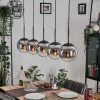 Gastor Suspension, Boule lumineuse, Suspension Chrome, Clair, Fumé, 5 lumières