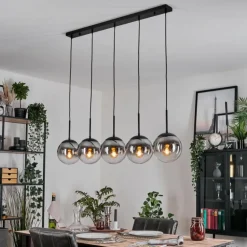 Gastor Suspension, Boule lumineuse, Suspension Clair, Fumé, 5 lumières