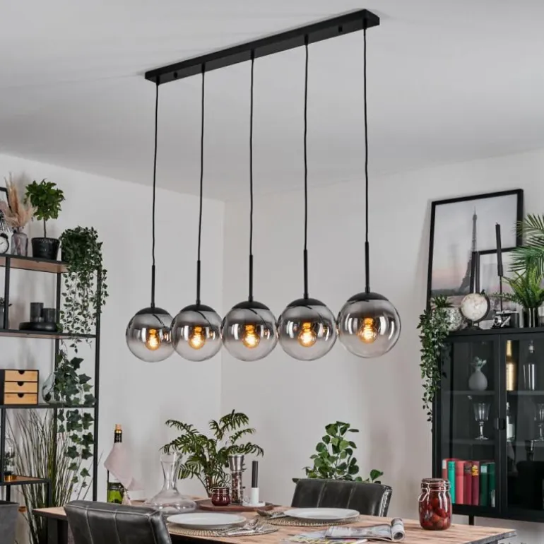 Gastor Suspension, Boule lumineuse, Suspension Clair, Fumé, 5 lumières