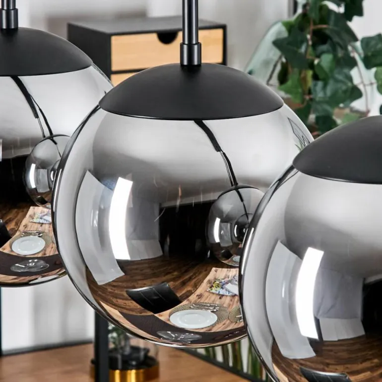 Gastor Suspension, Boule lumineuse, Suspension Chrome, Fumé, 5 lumières
