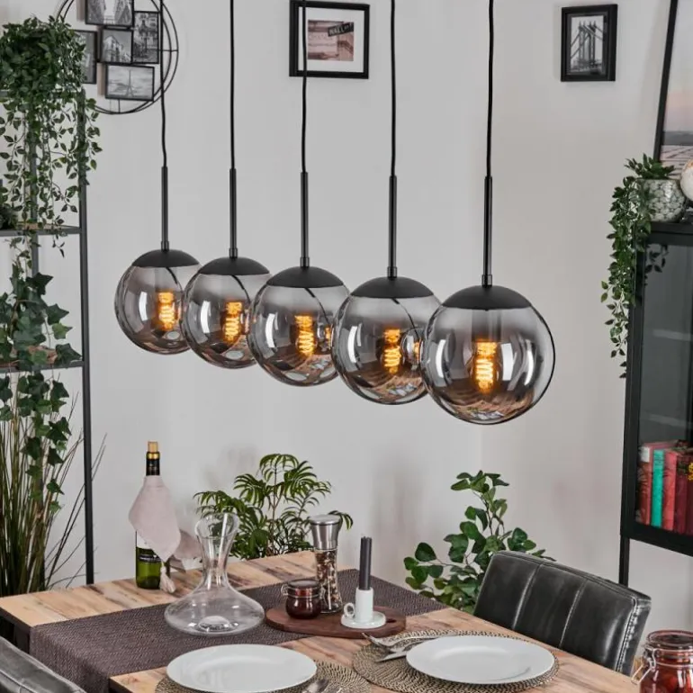 Gastor Suspension, Boule lumineuse, Suspension Fumé, 5 lumières