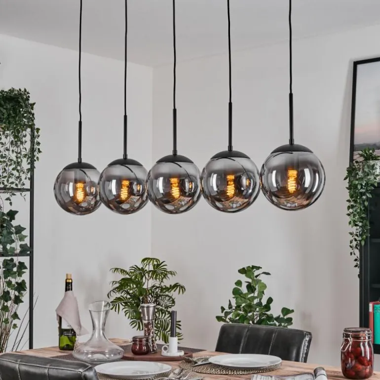 Gastor Suspension, Boule lumineuse, Suspension Fumé, 5 lumières