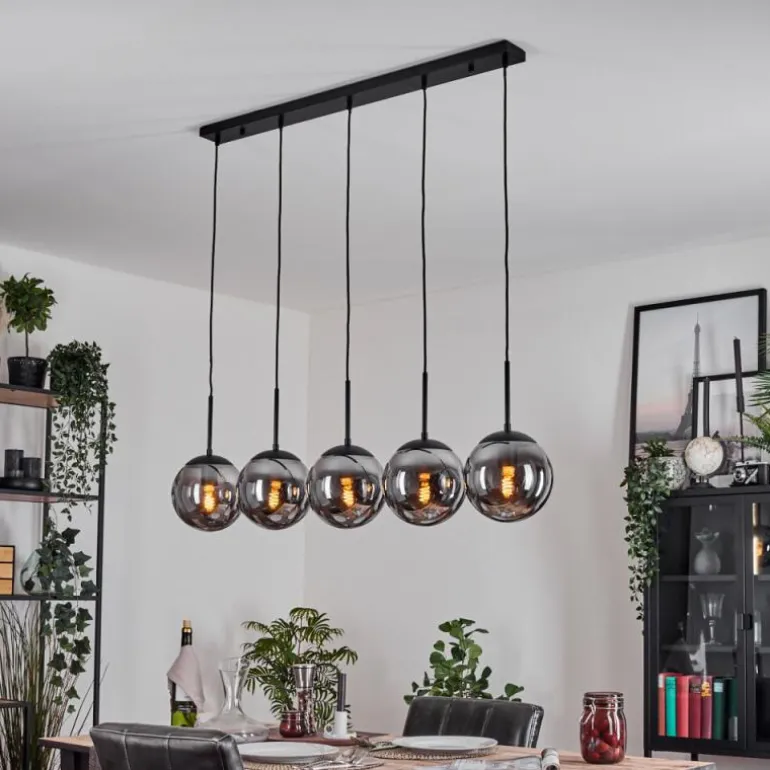 Gastor Suspension, Boule lumineuse, Suspension Fumé, 5 lumières