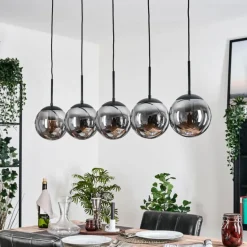 Gastor Suspension, Boule lumineuse, Suspension Fumé, 5 lumières