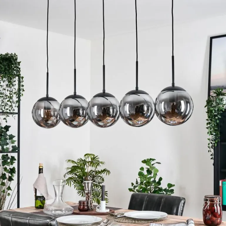 Gastor Suspension, Boule lumineuse, Suspension Fumé, 5 lumières