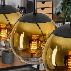 Gastor Suspension, Boule lumineuse, Suspension Or, Clair, 5 lumières