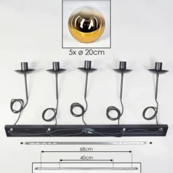 Gastor Suspension, Boule lumineuse, Suspension Or, Clair, 5 lumières