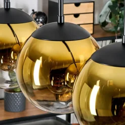 Gastor Suspension, Boule lumineuse, Suspension Or, Clair, 5 lumières
