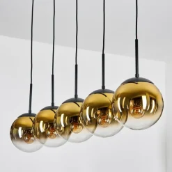 Gastor Suspension, Boule lumineuse, Suspension Or, Clair, 5 lumières