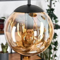 Gastor Suspension, Boule lumineuse, Suspension Ambre, 5 lumières
