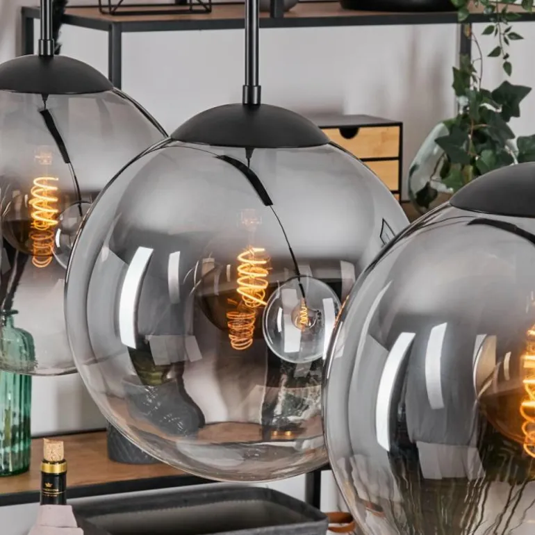 Gastor Suspension, Boule lumineuse, Suspension Clair, Fumé, 3 lumières