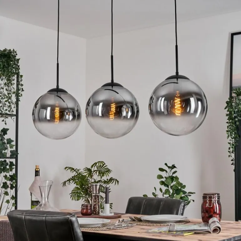 Gastor Suspension, Boule lumineuse, Suspension Clair, Fumé, 3 lumières