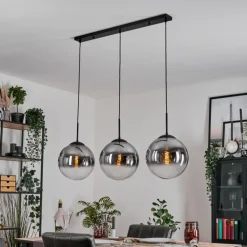 Gastor Suspension, Boule lumineuse, Suspension Clair, Fumé, 3 lumières