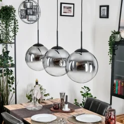Gastor Suspension, Boule lumineuse, Suspension Clair, Fumé, 3 lumières