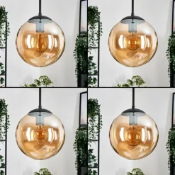 Gastor Suspension, Boule lumineuse, Suspension Ambre, 4 lumières