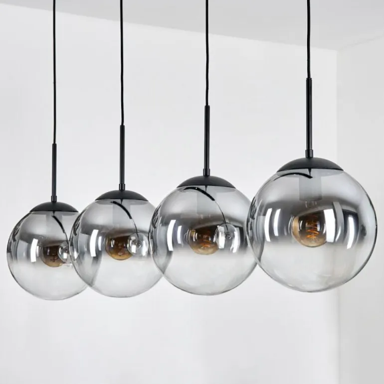 Gastor Suspension, Boule lumineuse, Suspension Clair, Fumé, 4 lumières