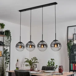Gastor Suspension, Boule lumineuse, Suspension Clair, Fumé, 4 lumières