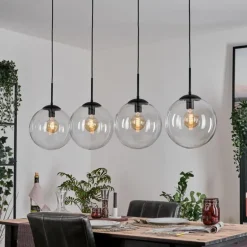 Gastor Suspension, Boule lumineuse, Suspension Clair, 4 lumières