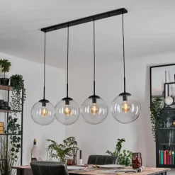 Gastor Suspension, Boule lumineuse, Suspension Clair, 4 lumières