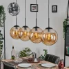 Gastor Suspension, Boule lumineuse, Suspension Ambre, 4 lumières