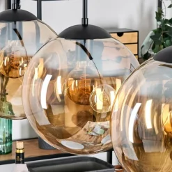 Gastor Suspension, Boule lumineuse, Suspension Ambre, 4 lumières