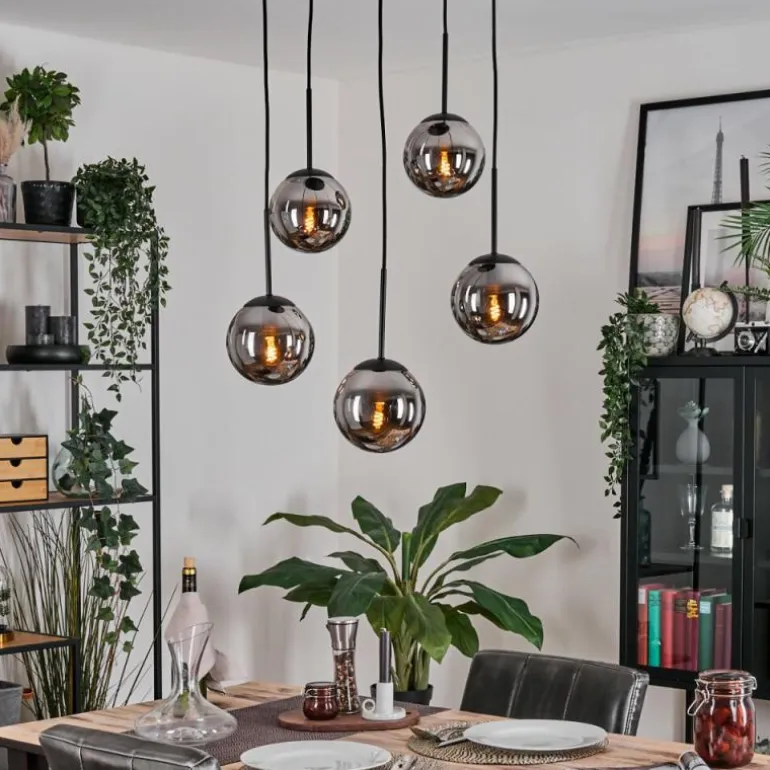 Gastor Suspension, Boule lumineuse, Suspension Fumé, 5 lumières