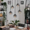 Gastor Suspension, Boule lumineuse, Suspension Clair, Fumé, 5 lumières