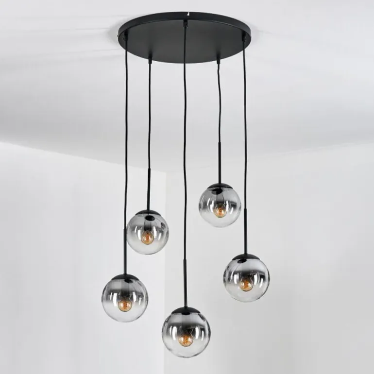 Gastor Suspension, Boule lumineuse, Suspension Clair, Fumé, 5 lumières