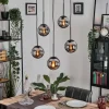 Gastor Suspension, Boule lumineuse, Suspension Chrome, Fumé, 5 lumières