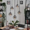 Gastor Suspension, Boule lumineuse, Suspension Chrome, Clair, Fumé, 5 lumières
