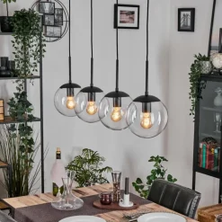 Gastor Suspension, Boule lumineuse, Suspension Clair, 4 lumières