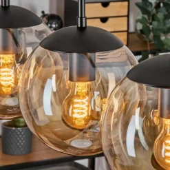 Gastor Suspension, Boule lumineuse, Suspension Ambre, 4 lumières