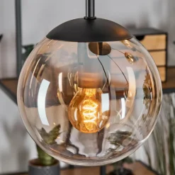 Gastor Suspension, Boule lumineuse, Suspension Ambre, Clair, 5 lumières