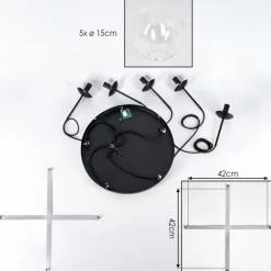 Gastor Suspension, Boule lumineuse, Suspension Clair, 5 lumières