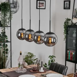 Gastor Suspension, Boule lumineuse, Suspension Fumé, 4 lumières