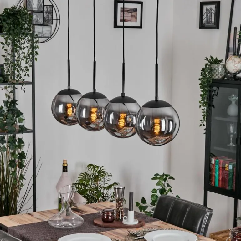 Gastor Suspension, Boule lumineuse, Suspension Fumé, 4 lumières
