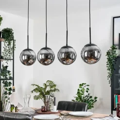 Gastor Suspension, Boule lumineuse, Suspension Fumé, 4 lumières