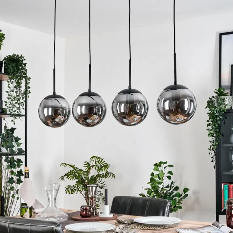 Gastor Suspension, Boule lumineuse, Suspension Fumé, 4 lumières