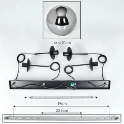Gastor Suspension, Boule lumineuse, Suspension Fumé, 4 lumières