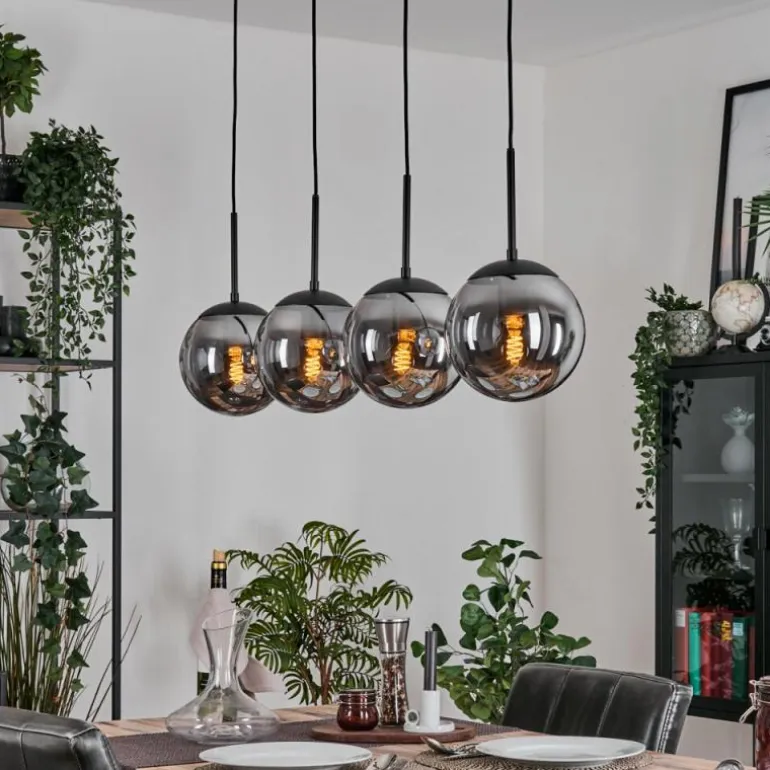 Gastor Suspension, Boule lumineuse, Suspension Fumé, 4 lumières